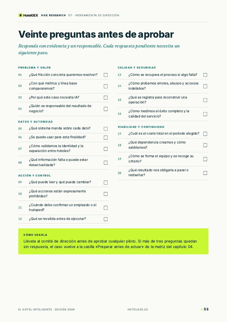 Veinte preguntas antes de aprobar