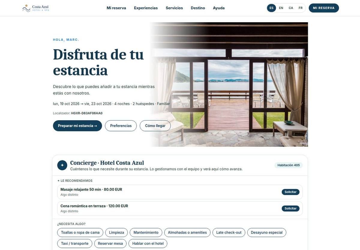 Mi reserva y Mi estancia · HotelGEX
